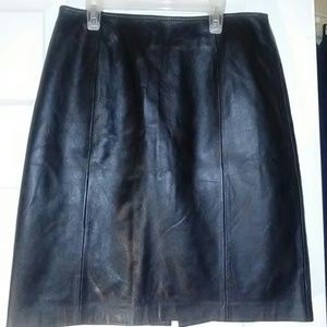 Croft & Barrow lambskin leather skirt